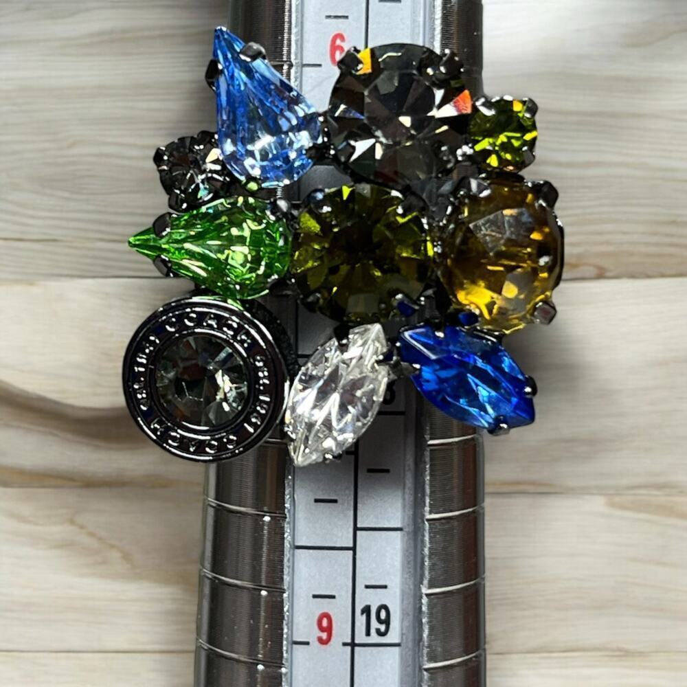 Coach Poppy Limited Edition Swarovski Crystal Bracelet & Matching Ring - Size 7 - Picture 6 of 13